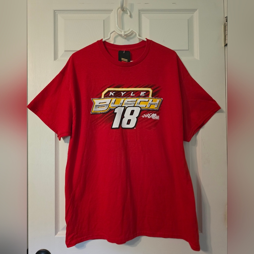 #18 Nascar Red Short Sleeve Racing Tee